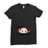 October Peeking Out Baby Boy Ladies Fitted T-Shirt
