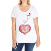 Mom and Baby are Connected to the Heart Ladies Curvy T-Shirt