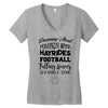 dreaming about pumpkin spice hayrides footbal falling leaves family ti Women's V-Neck T-Shirt