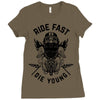 ride fast die young Ladies Fitted T-Shirt