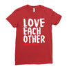 love each other Ladies Fitted T-Shirt