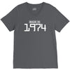 made in 1974 birthday celebration funny retro V-Neck Tee