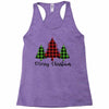 lumberjack tree merry christmas Racerback Tank