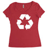 recycle symbol Women's Triblend Scoop T-shirt