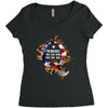 American Flag Q Fire Women's Triblend Scoop T-shirt