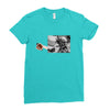 Football Statue Ladies Fitted T-Shirt