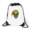 santa clous skeleton Drawstring Bags