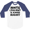 personalised auntie 3/4 Sleeve Shirt