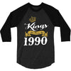 kings are born in 1990 3/4 Sleeve Shirt