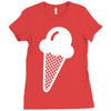ice cream cone funny Ladies Fitted T-Shirt