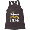 kings are born in 1974 Racerback Tank