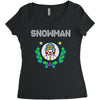 snowman christmas Women's Triblend Scoop T-shirt