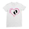 Baby Girl with Heart Any Name Customized Ladies Fitted T-Shirt