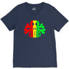 rasta skull and crossbones reggae dub club rave V-Neck Tee