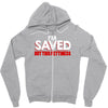 i'm saved but this pettiness Zipper Hoodie