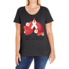 lung cancer awaneress Ladies Curvy T-Shirt