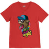 up all night cat V-Neck Tee