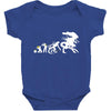 alien evolution   mens funny Baby Bodysuit