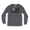 i love my soldier navy camouflage Long Sleeve Shirts