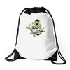lets rock!!! black Drawstring Bags