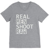 real men shoot raw V-Neck Tee