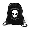 flash to your leader don`t take me Drawstring Bags
