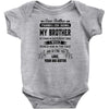 Thanks For Being My Brother, Love, Your Big Sister Baby Onesie