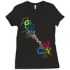 rgb cmyk Ladies Fitted T-Shirt