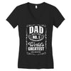 dad number one world's greatest Women's V-Neck T-Shirt