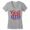 god bless america Women's V-Neck T-Shirt