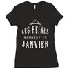 les reines naissent en janvier Ladies Fitted T-Shirt