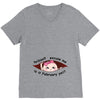 February Peeking Out Asian Baby Girl V-Neck Tee