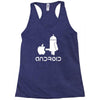 android robot spoof Racerback Tank