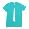 skinny white tie Ladies Fitted T-Shirt