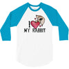 i love my rabbit 3/4 Sleeve Shirt