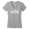 evolution of a zombie Women's V-Neck T-Shirt