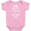 keep calm and game on Baby Bodysuit