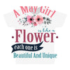 A May Girl Like A Flowers All Over Men's T-shirt