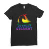 Totally Straight Lgbt Unicorn Ladies Fitted T-Shirt