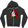 christmas wreath bluebie bust by bluekazenate Zipper Hoodie