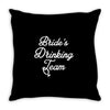 bride's drinking team diamond ring bachelorette Throw Pillow