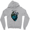 nature heart Zipper Hoodie