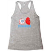 i heart zombies scary eye bloody heart halloween Racerback Tank