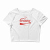 enjoy cocaine funny gray Crop Top
