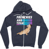 frenchies and yoga Zipper Hoodie