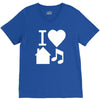 i love house music dj baseball V-Neck Tee