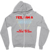 yes i am a firefighter Zipper Hoodie