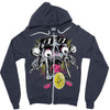 skull biker Zipper Hoodie
