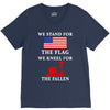 We Stand For The Flag We Kneel For The Fallen V-Neck Tee
