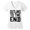 outlaws to the end 3 Women's V-Neck T-Shirt